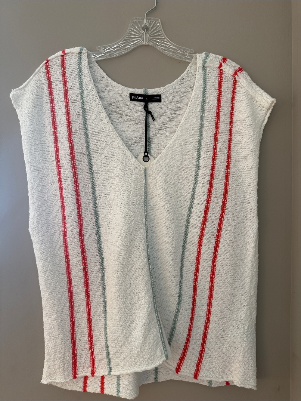 Prana Soft White Wave Maker Sweater Top- NWT